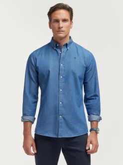 Hombre Alvaro Moreno Casual|CAMISA DENIM SLUB
