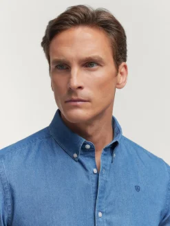 Hombre Alvaro Moreno Casual|CAMISA DENIM SLUB