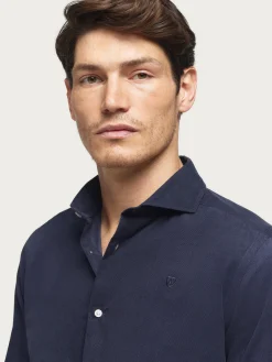 Hombre Alvaro Moreno Casual|CAMISA MICROPANA JACK AZUL MARINO