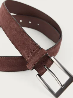 Hombre Alvaro Moreno Cinturones|CINTURON ANTE VESTIR MARRÓN