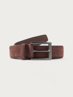 Hombre Alvaro Moreno Cinturones|CINTURON ANTE VESTIR MARRÓN