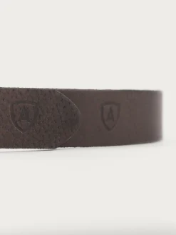 Hombre Alvaro Moreno Cinturones|CINTURON LOGO PIEL MARRÓN