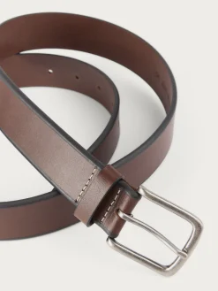 Hombre Alvaro Moreno Cinturones|CINTURON PIEL BISEL MARRÓN