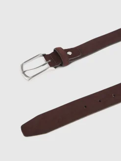 Hombre Alvaro Moreno Cinturones|CINTURON VESTIR SERRAJE MARRÓN