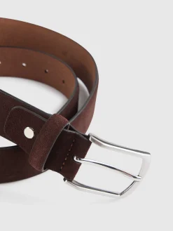 Hombre Alvaro Moreno Cinturones|CINTURON VESTIR SERRAJE MARRÓN